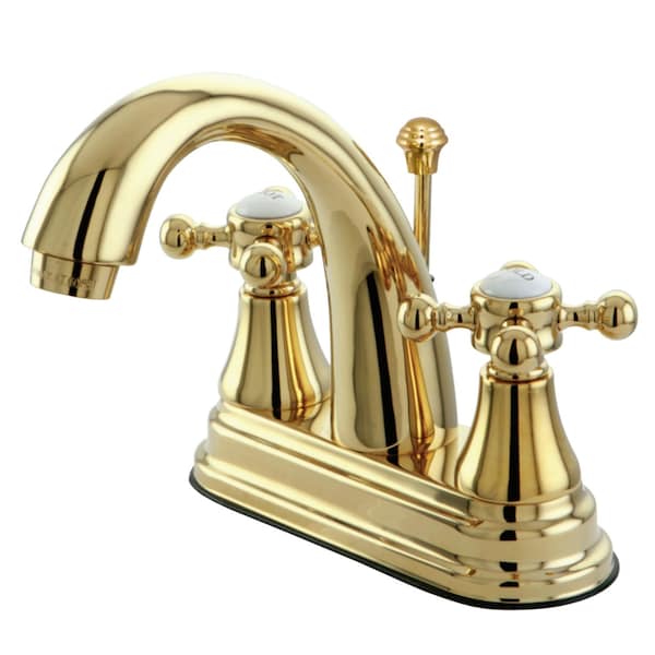KS7612BX 4" Centerset Bathroom Faucet, Polished Brass